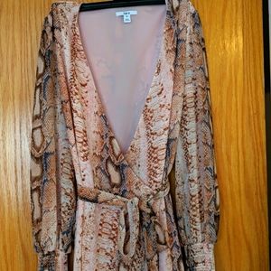 Bar III Pink Snake Print Maxi Dress